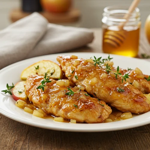 apple and honey-glazed chicken tenders recipe