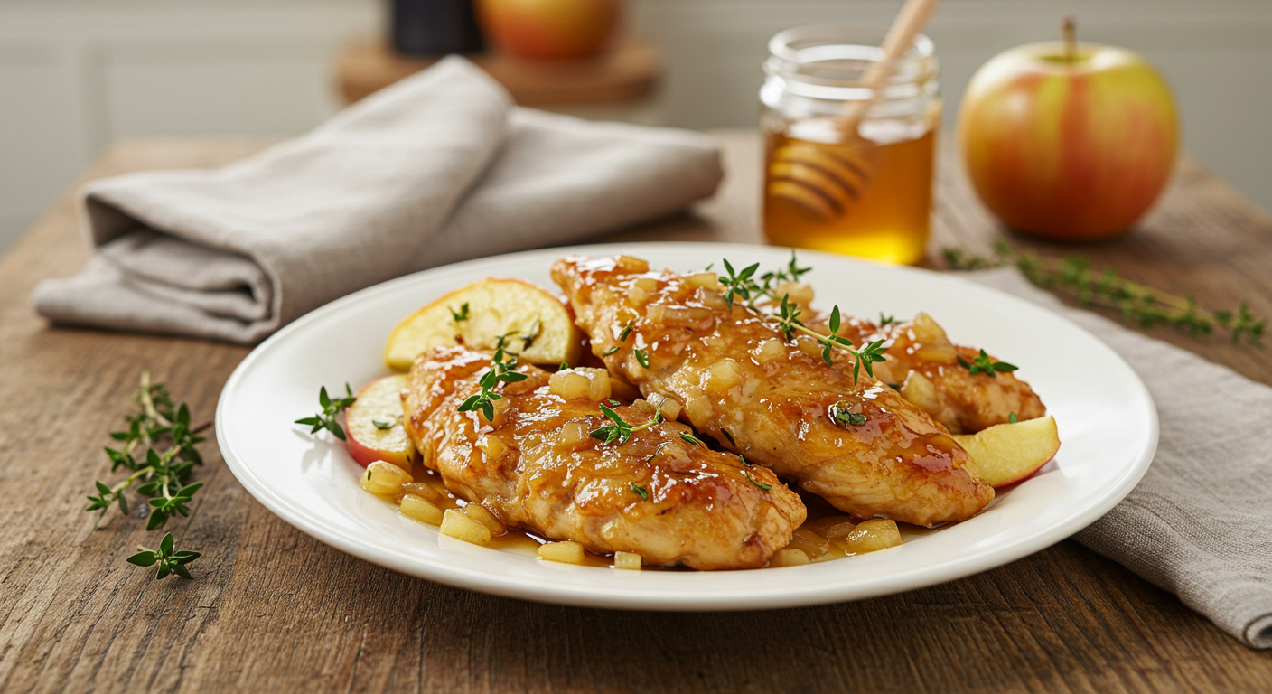 apple and honey-glazed chicken tenders recipe