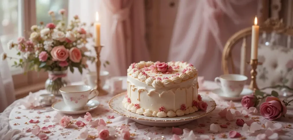 vintage heart cake